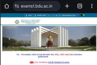 Check Bharathidasan University Results 2025 For 2022 2023 2024 batches