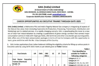 GAIL Executive Trainee Recruitment 2025 online