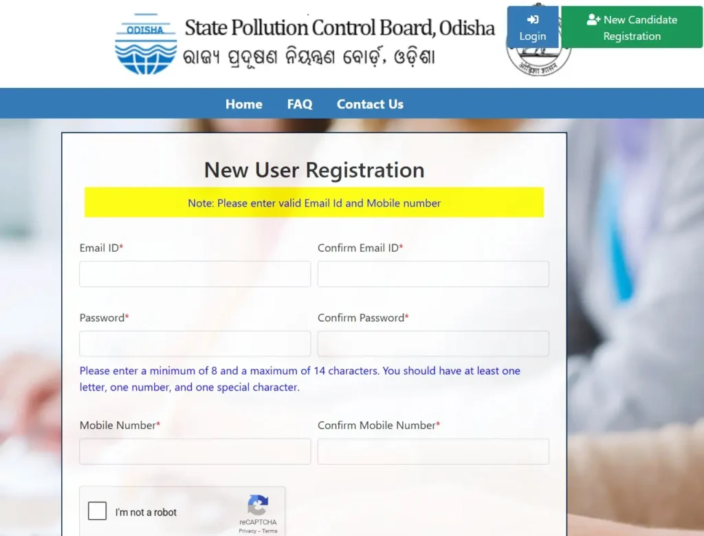 New Registration State Pollution Control Board Odisha (OSPCB) 2025