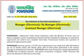 PGCIL Executive Recruitment 2025 Apply Online for Manager, Dy. Manager & Asst. Manager Posts