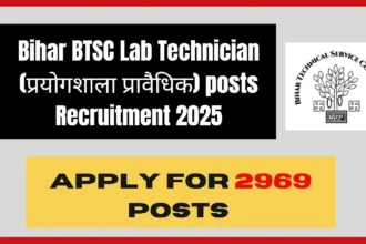 Bihar BTSC Lab Technician posts Recruitment 2025