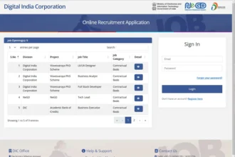 Digital India Corporation developer contract job 2025
