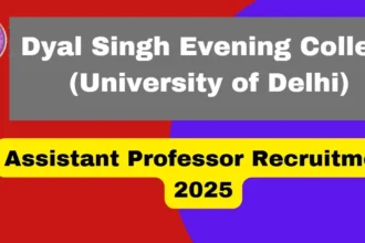 Dyal Singh Evening College Assistant Professor Recruitment 2025